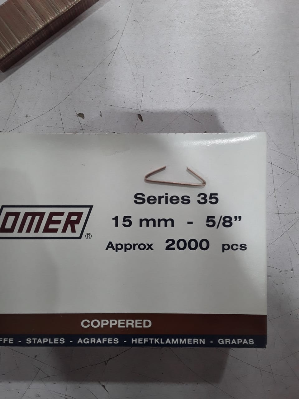 size 35/15 دبوس تغليف كرتون 